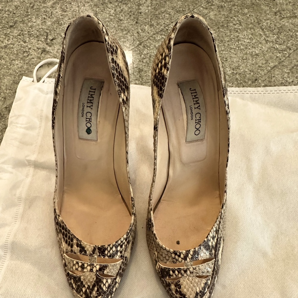 Jimmy choo multicolor python embossed pumps!!